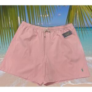 $95 Polo Ralph Lauren 6” BIG&TALL Pink Green Beach Swim Trunks 3XB
